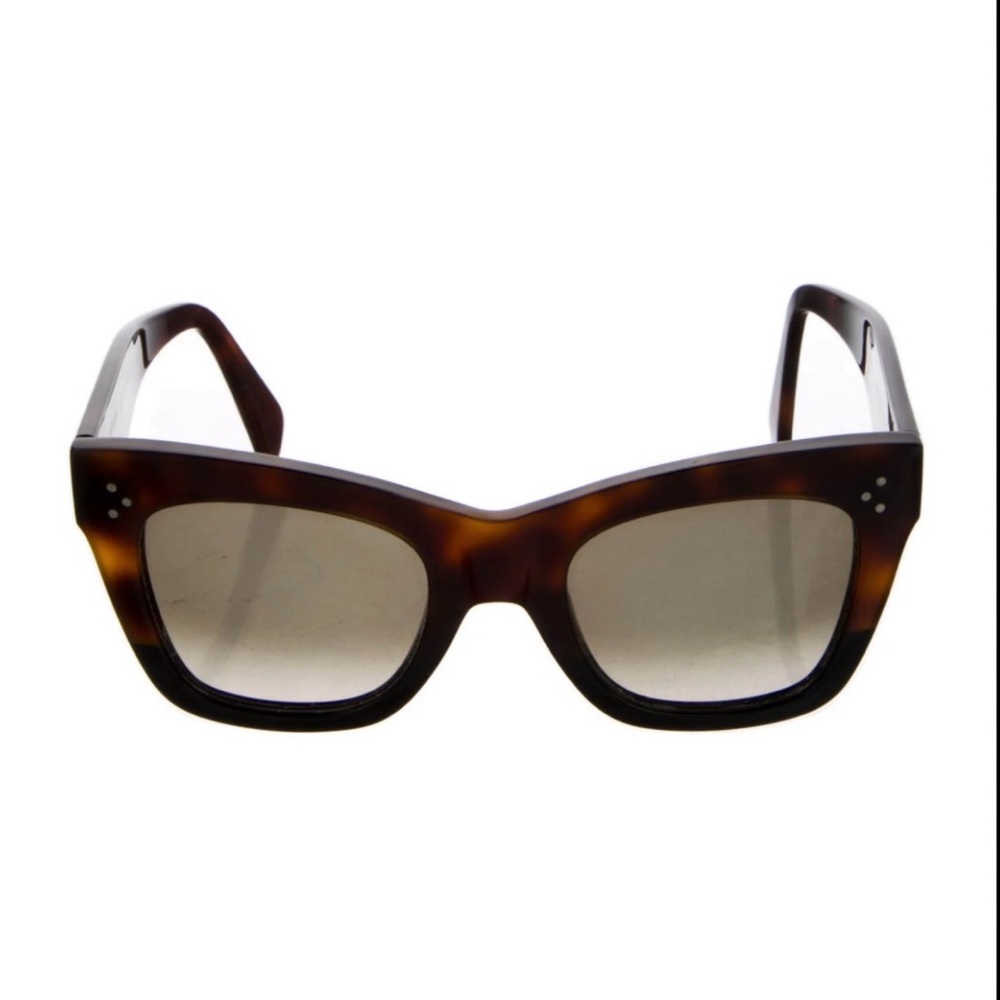 Celine Cat Eye Sunglasses CL41000/S Tortoiseshell Brown Gradient Designer Shades - Picture 13 of 13